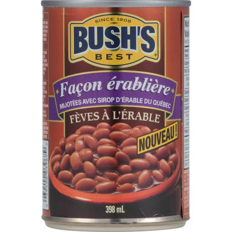 Bush's Best Maple Style Baked Beans/Quebec Maple Syrup 398ml/13.5oz., (12pk) (Imported from Canada)